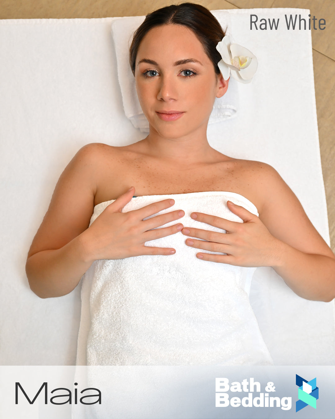 HAND TOWEL RAW WHITE
