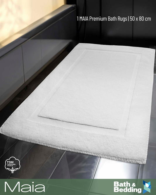 BATH RUGS RAW WHITE